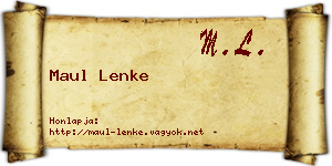Maul Lenke névjegykártya